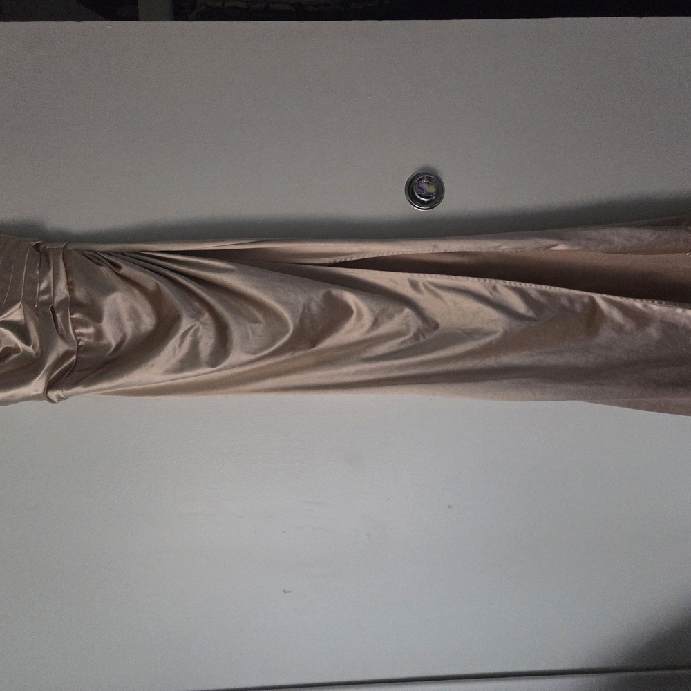 Elegant Satin Gown in Champagne
